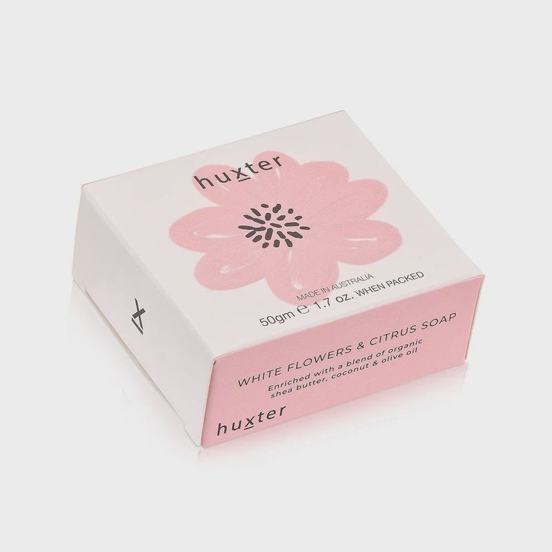 Mini Boxed Soap - Pastel Pink Flower - Wild Flowers &amp; Citrus 50gm