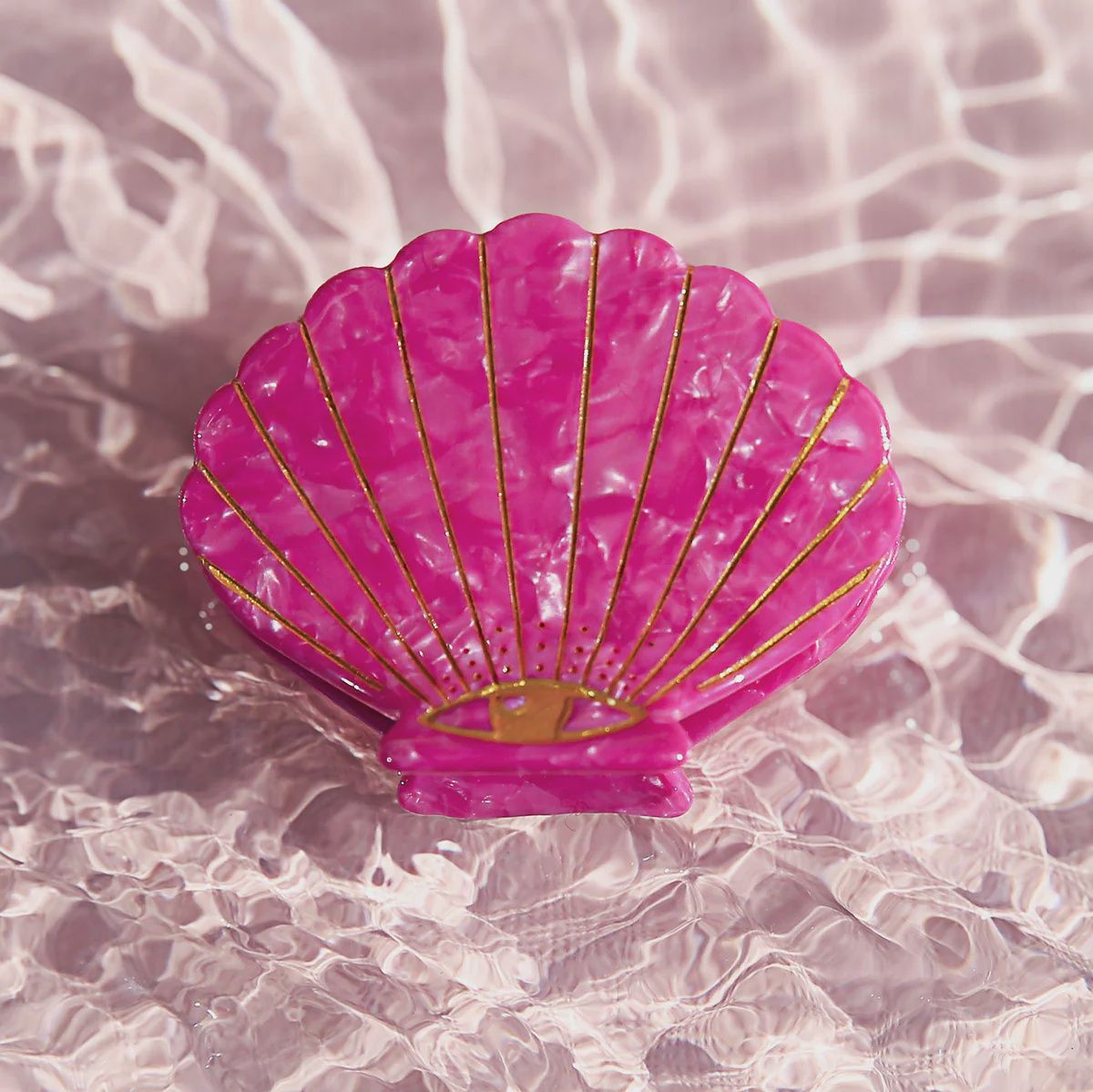 Magenta Shell Hair Clip