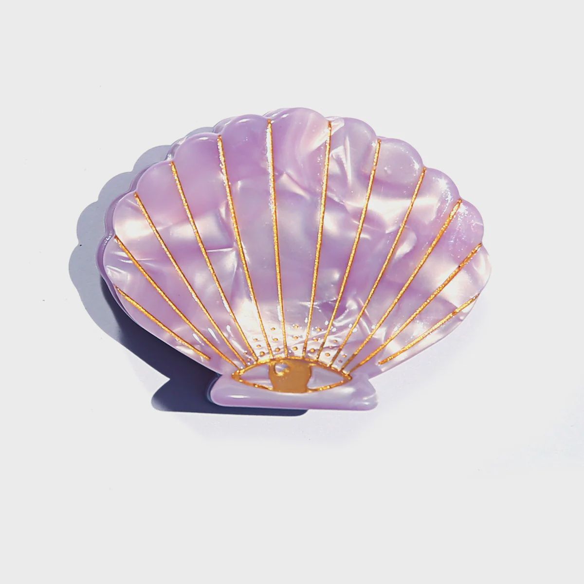 Lilac Shell Hair Clip