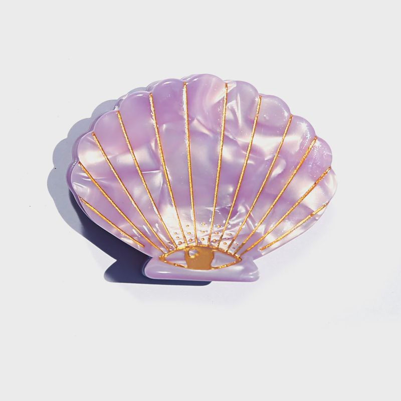 Lilac Shell Hair Clip