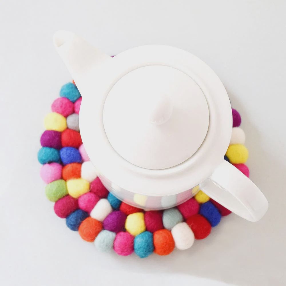 Teapot Trivet- colourful 20cm