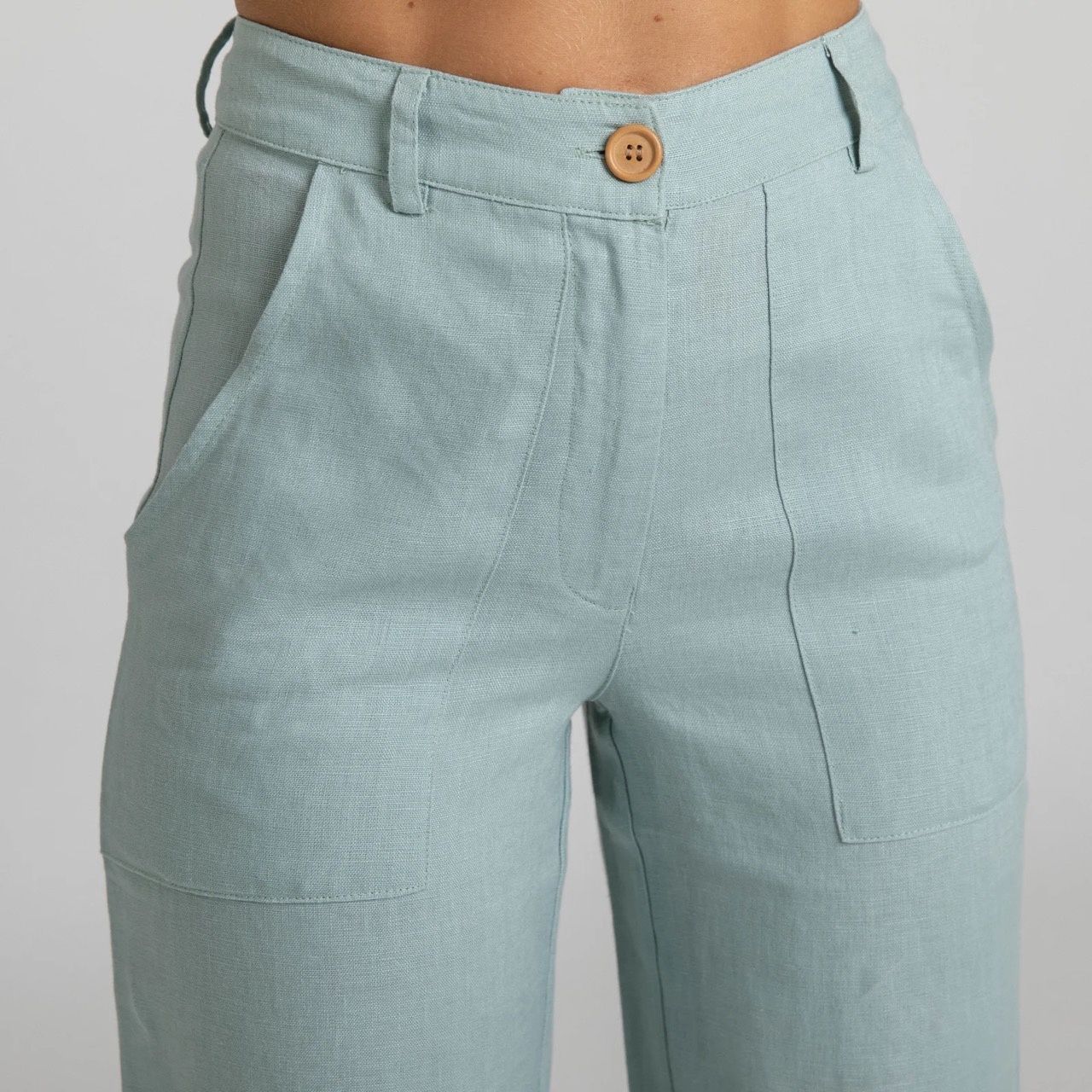 Sage Linen Pants By Miss Jane