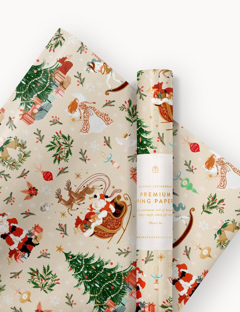 Jolly Santa Gift Wrap 3m Roll