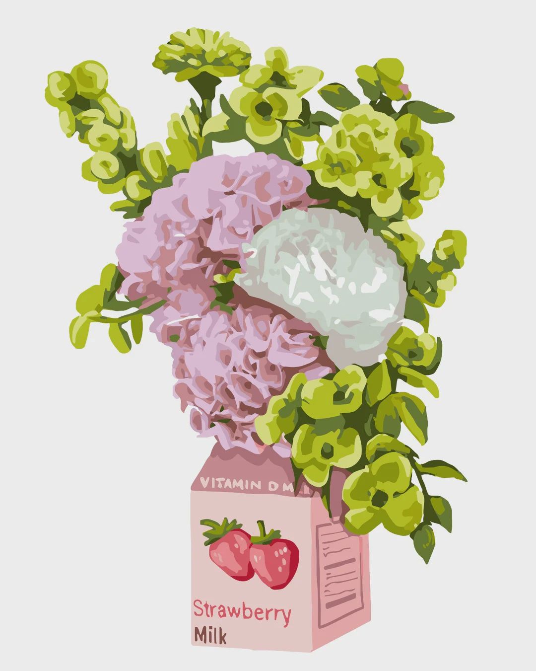 Strawberry Milk Rolled Kit by Paint Like Frida