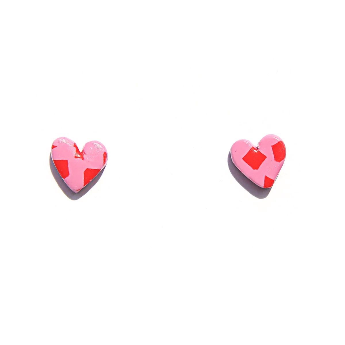 Terrazzo Heart Studs
