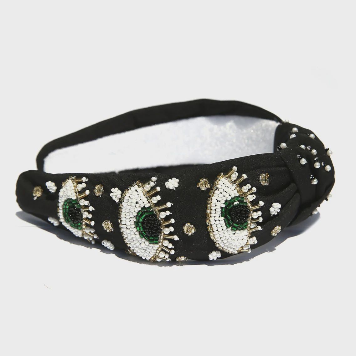 Eye Top Knot Beaded Headband
