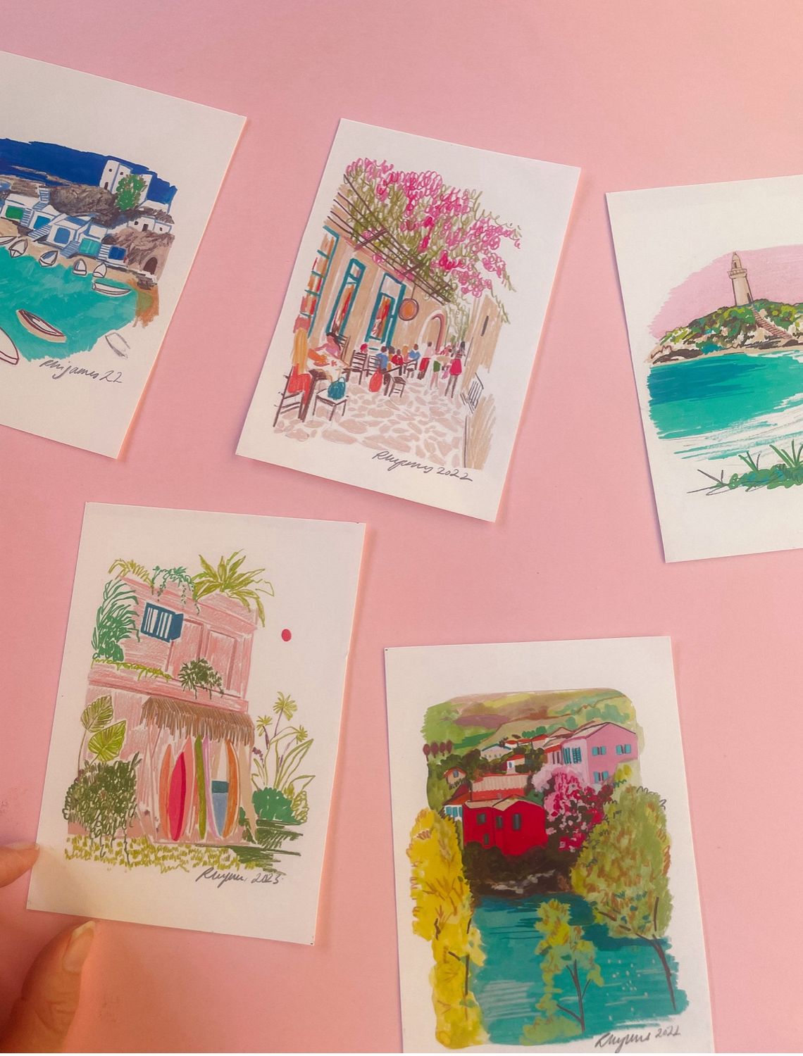 The Sketchbook Print Post Card Set by Hebe Studio