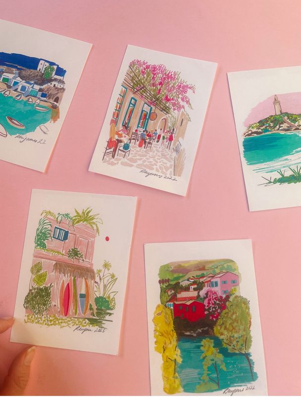 The Sketchbook Print Post Card Set by Hebe Studio