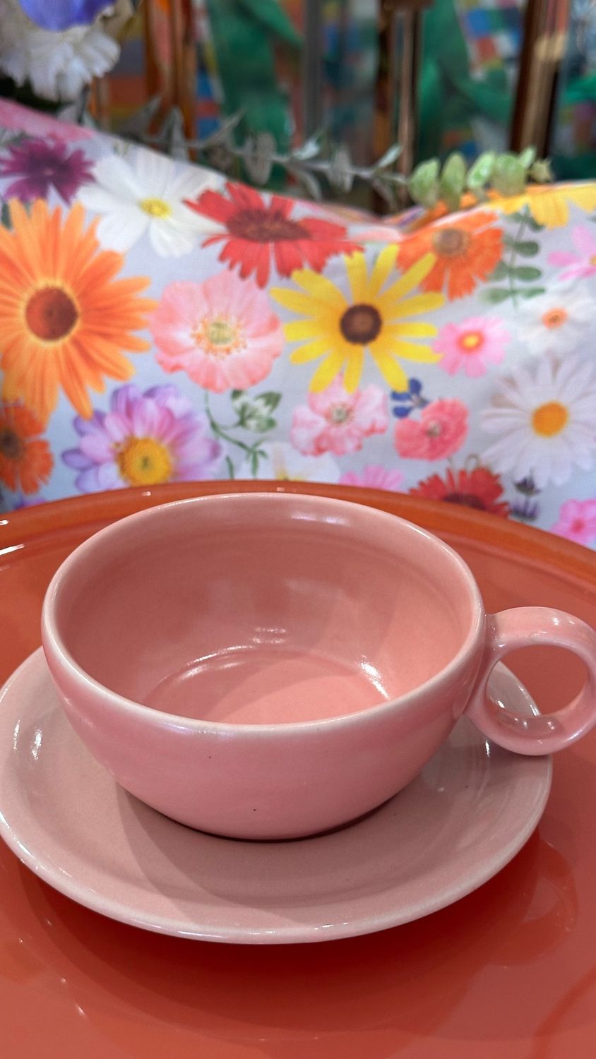 Teacup &amp; Saucer - Pink