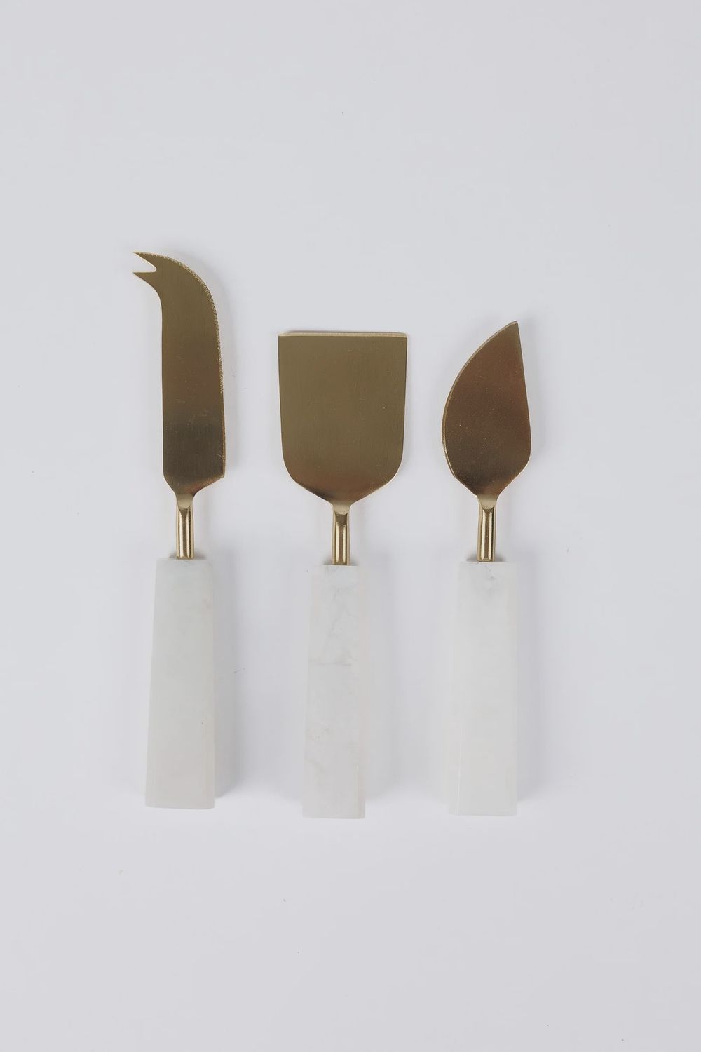 Benny Set of Three Cheese Knives in White