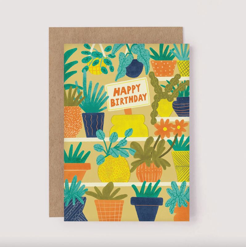 Happy Birthday - Plant Party - Greeting Card