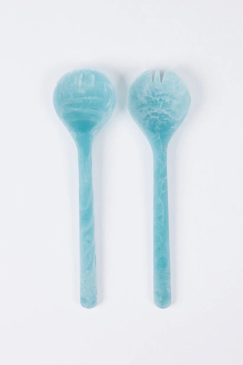 Lorne Salad Servers in Blue
