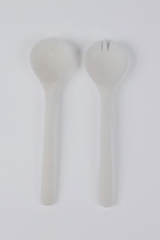 Lorne Salad Servers in White