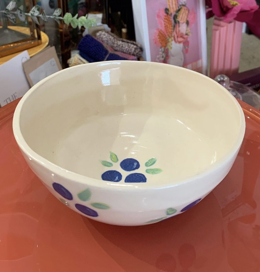 Ceramic Bowl - Blueberries