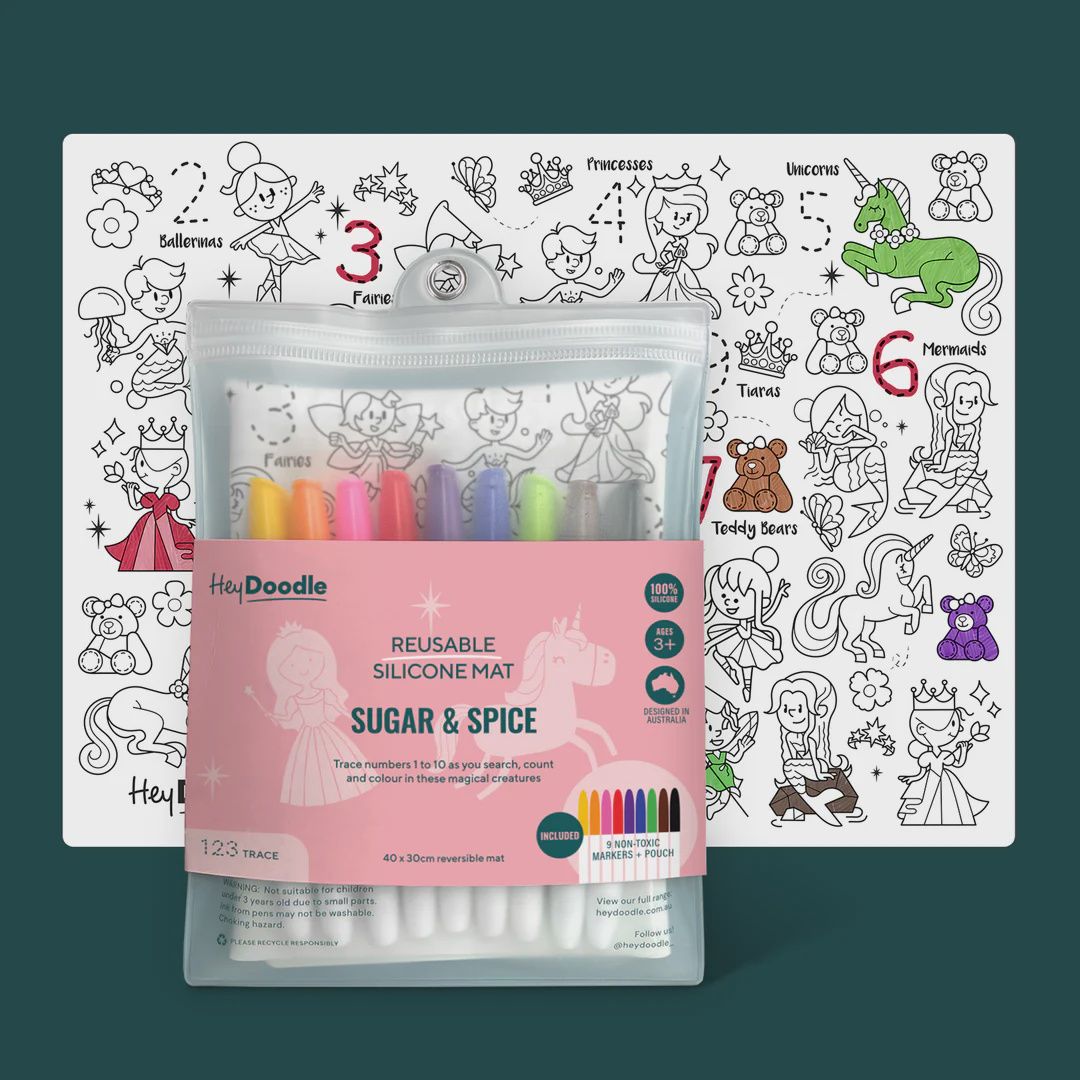 Sugar &amp; Spice Colouring &amp; Doodle Mat
