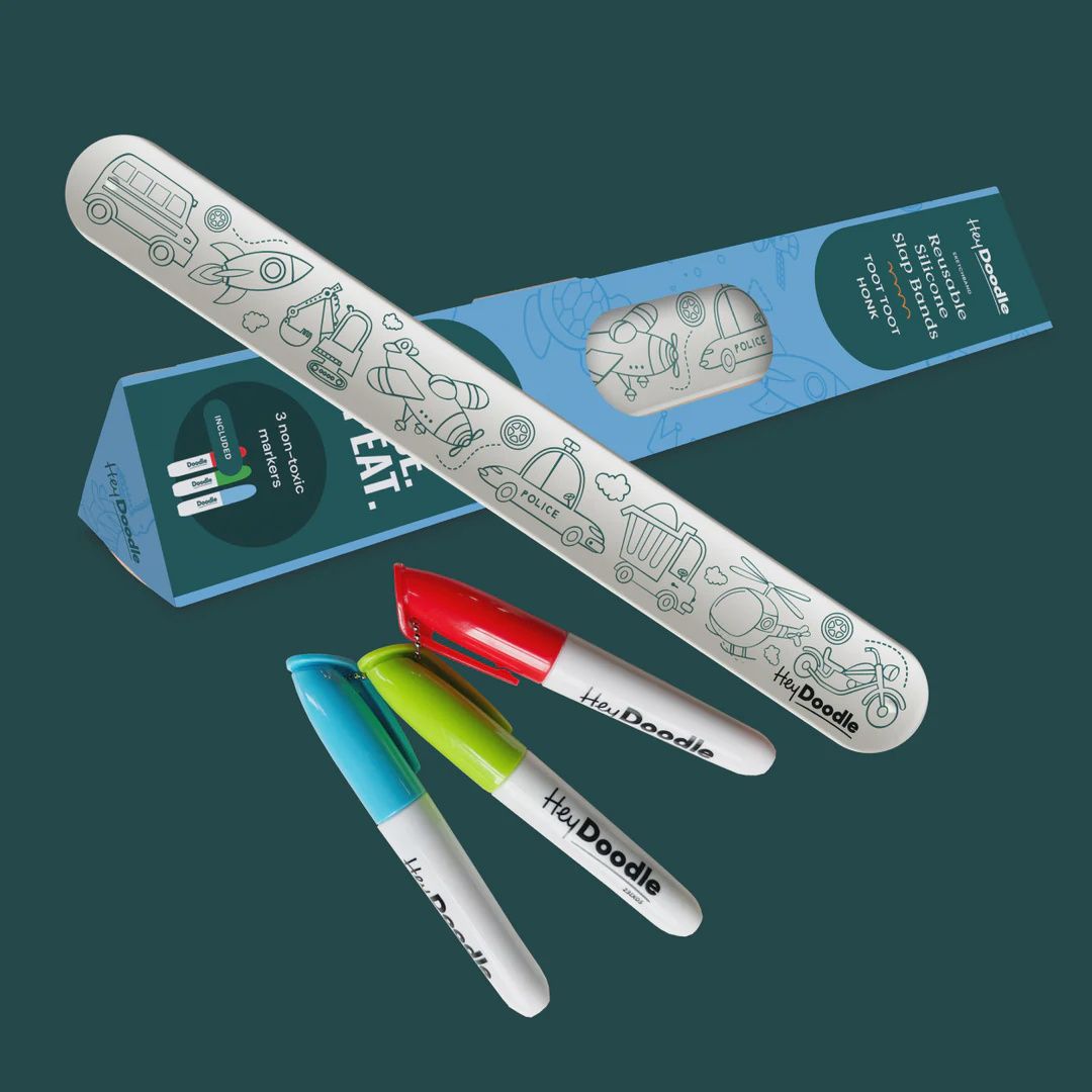 Toot Toot Honk Sketchband - Reusable Colouring &amp; Doodle Slap Bracelet