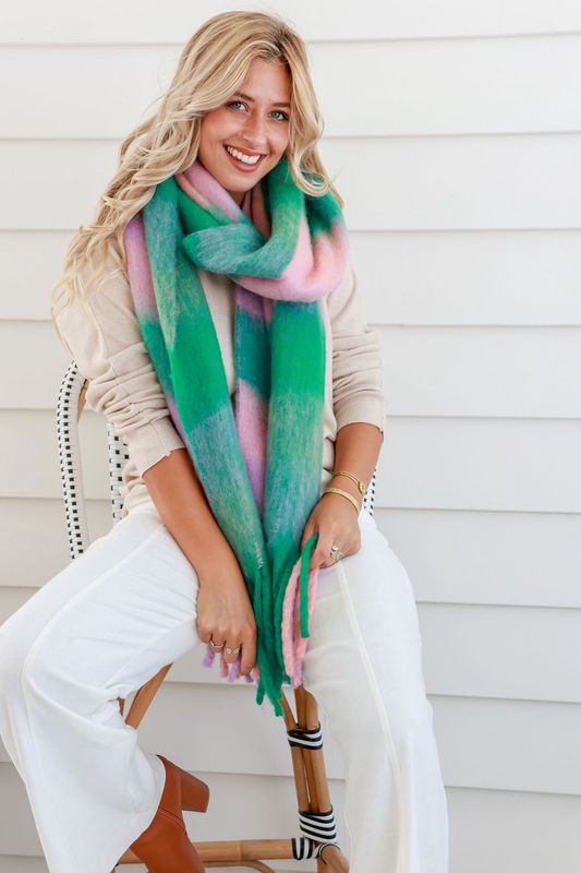 Emerald &amp; Melon Scarf