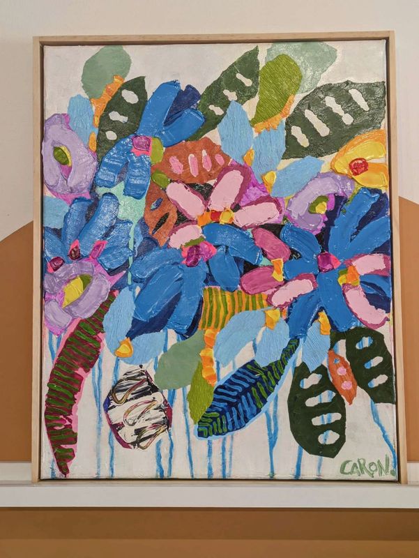 Original Due - Mixed Media Artwork by Caron Dawes - 40x50cm