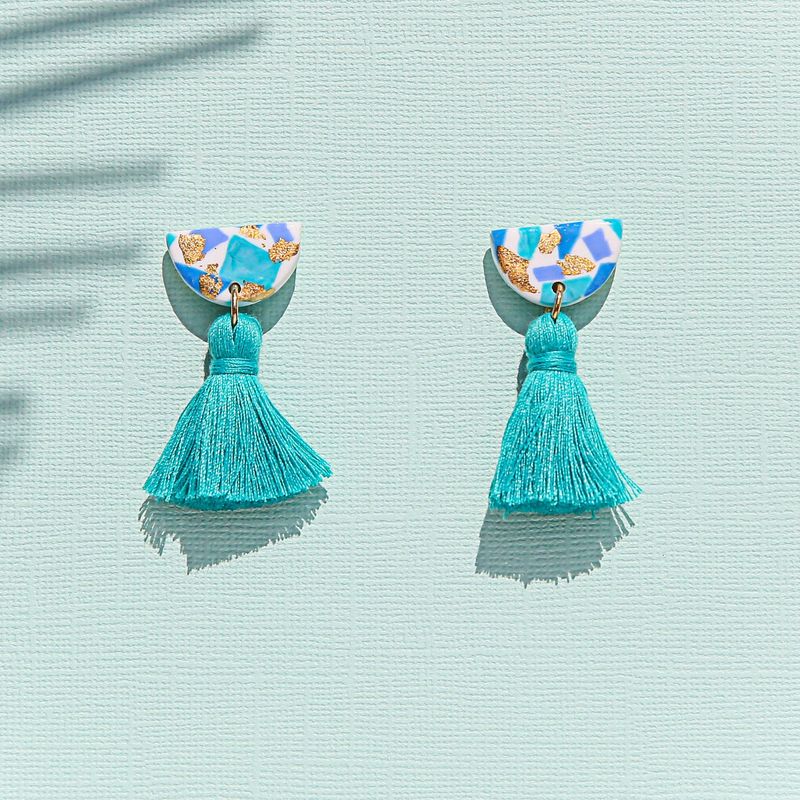 Blue Terrazzo Tassel