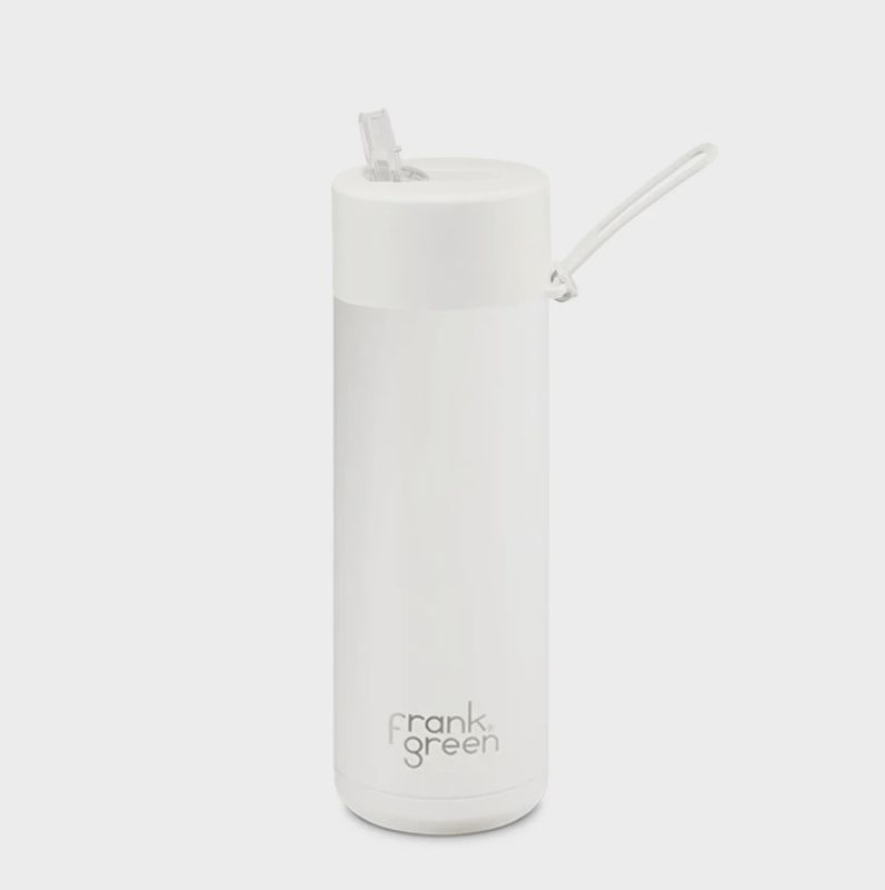 Cloud Ceramic Reusable Bottle with Straw Lid - 20oz/595ml