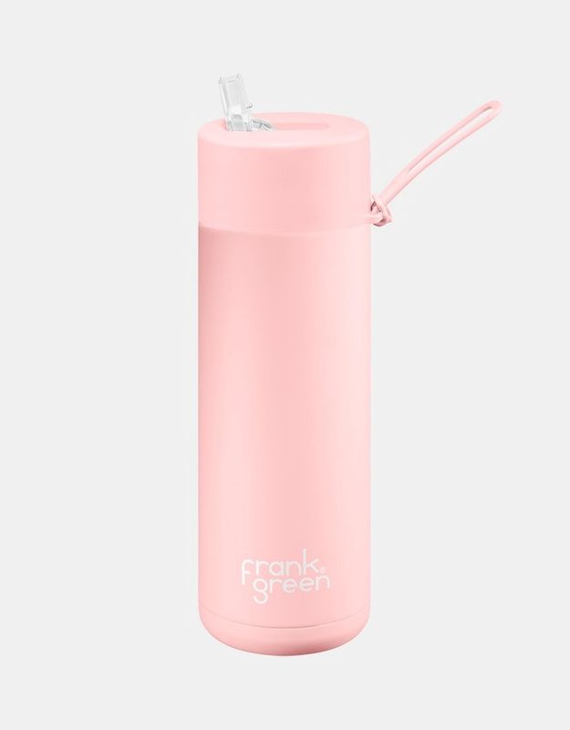 Blushed Ceramic Reusable Bottle with Straw Lid - 20oz / 595m