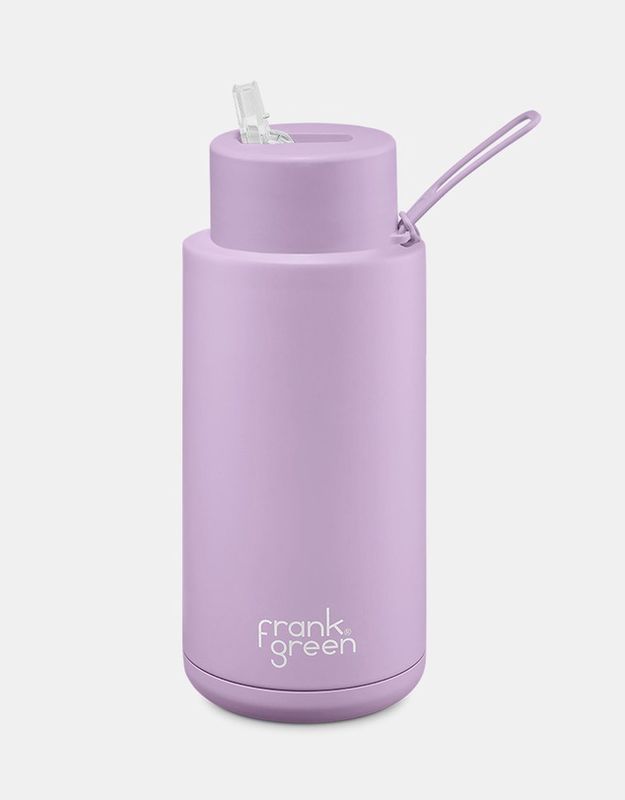 Lilac Haze Ceramic Reusable Bottle with Straw Lid - 34oz / 1000ml