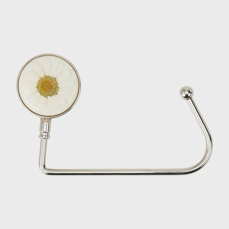 Handbag Hanger - White Chrysanthemum