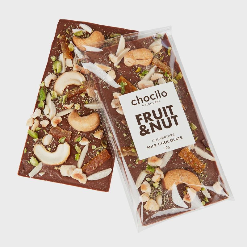 Fruit &amp; Nut Milk Chocolate Block - 70g