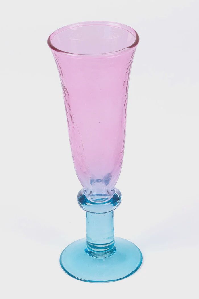 Orana Champagne Flute - Set of 4 - Pink &amp; Blue