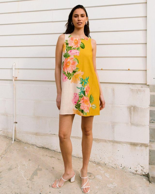 White Closet Botanical Bliss Mini Dress