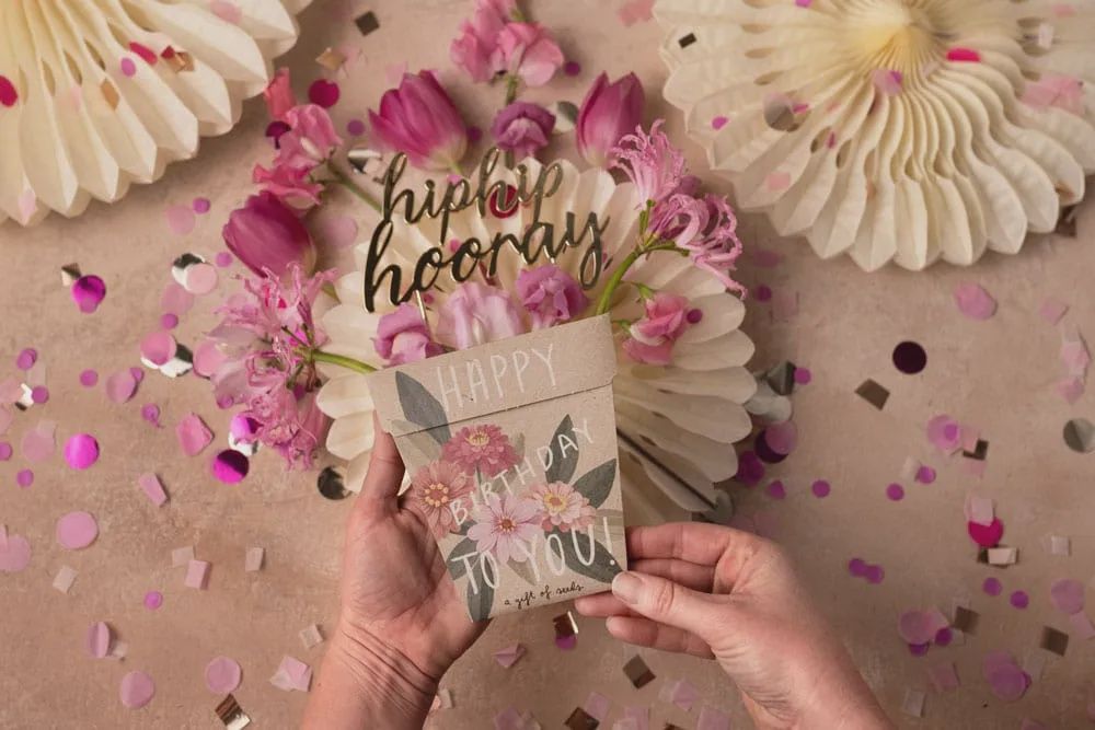 Gift of Seeds - Happy Birthday Zinnia