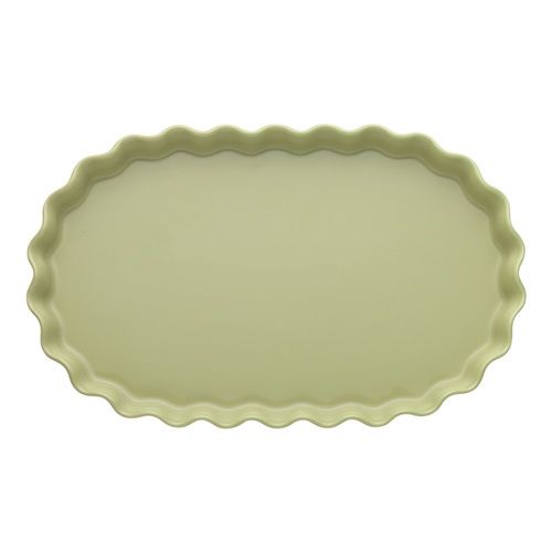 Ecology Ruffle Oval Serving Bowl Ginko 35cm