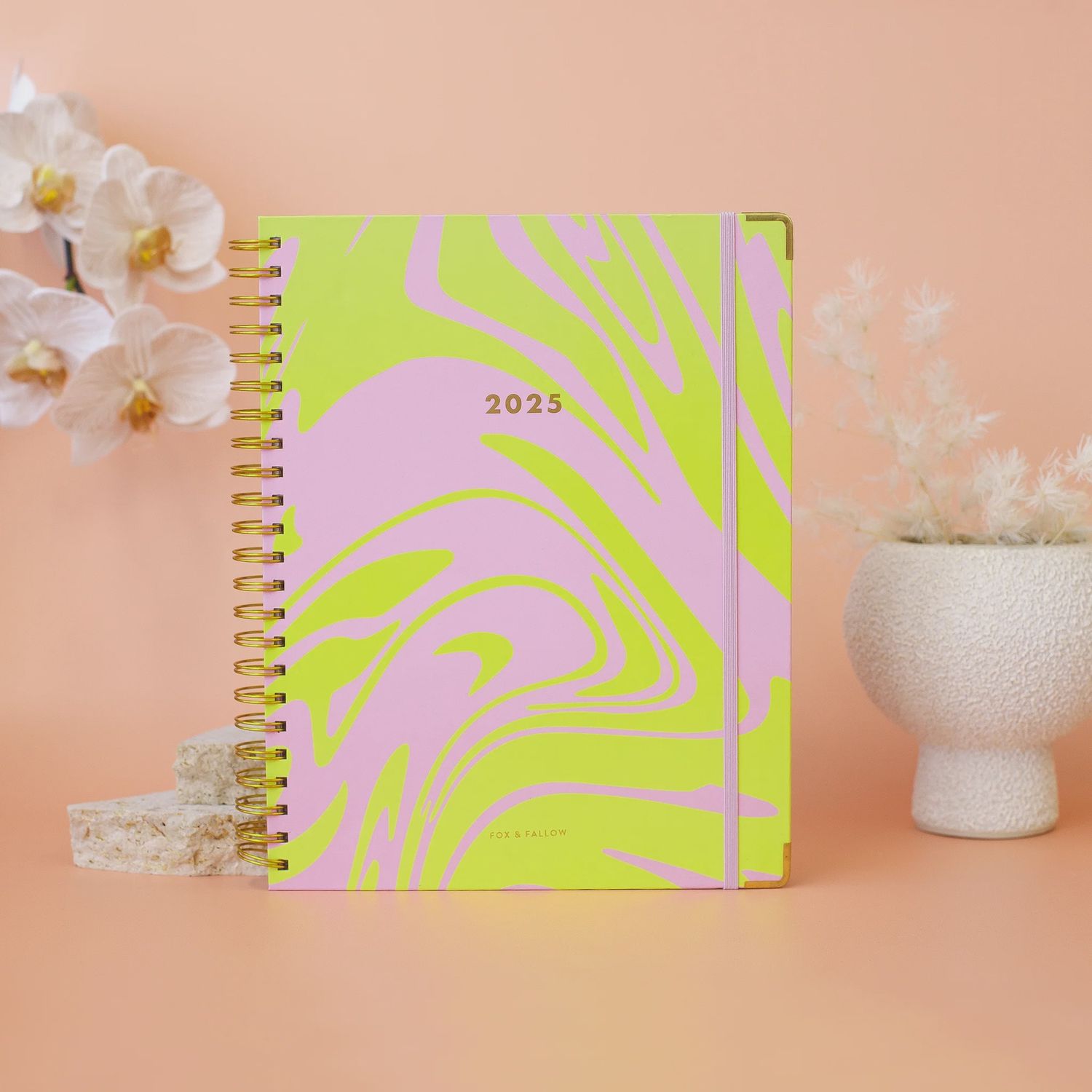 2025 Academic A4 Vertical Planner - Acid Wash