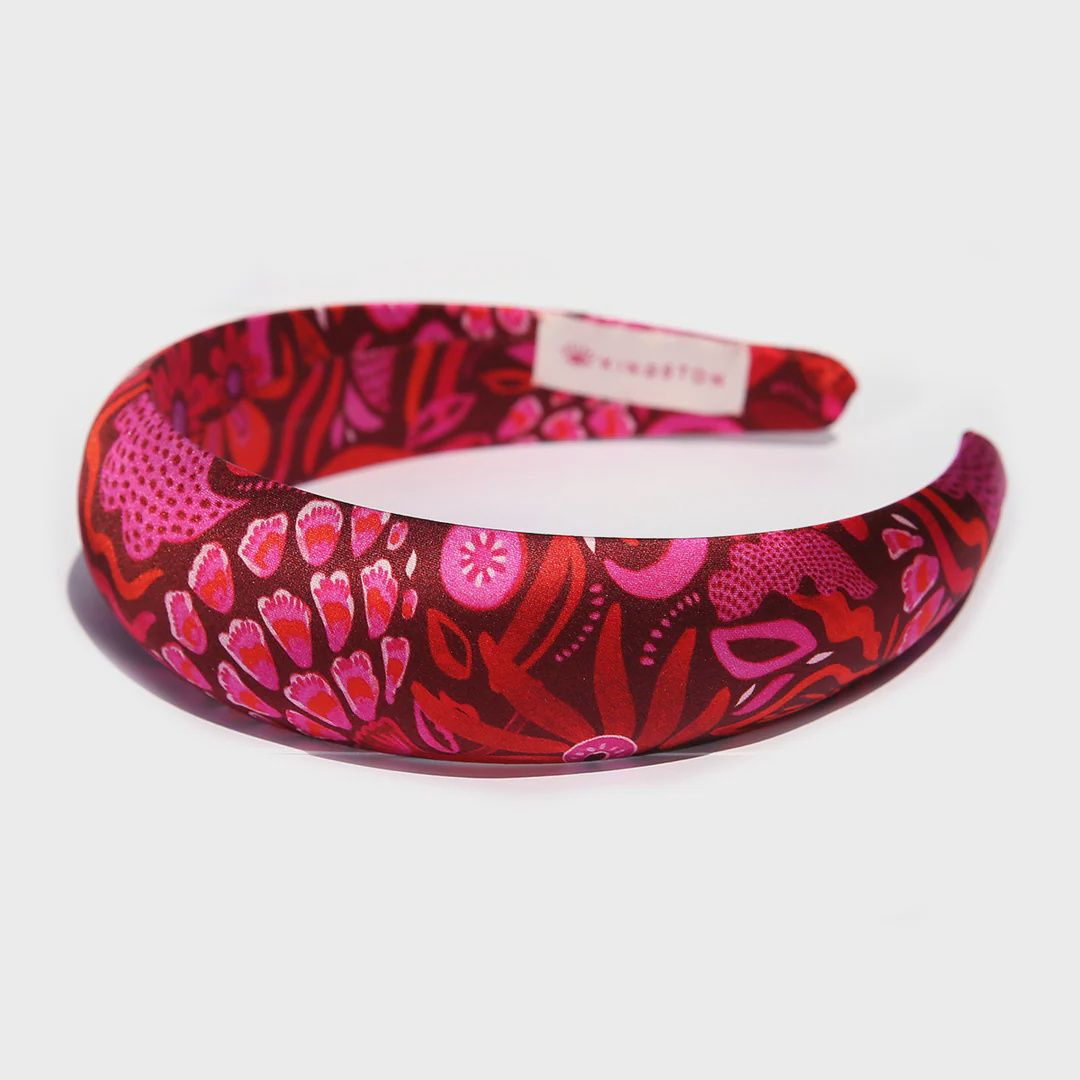 Ruby Puffy 100% Silk Headband
