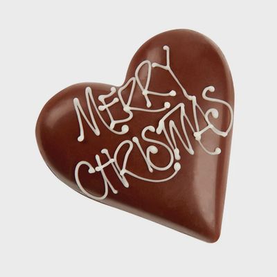 Merry Christmas Praline Heart In Milk Chocolate- 30g