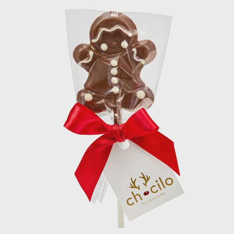 Gingerbread Man Lollipop In Milk Chocolate- 20g
