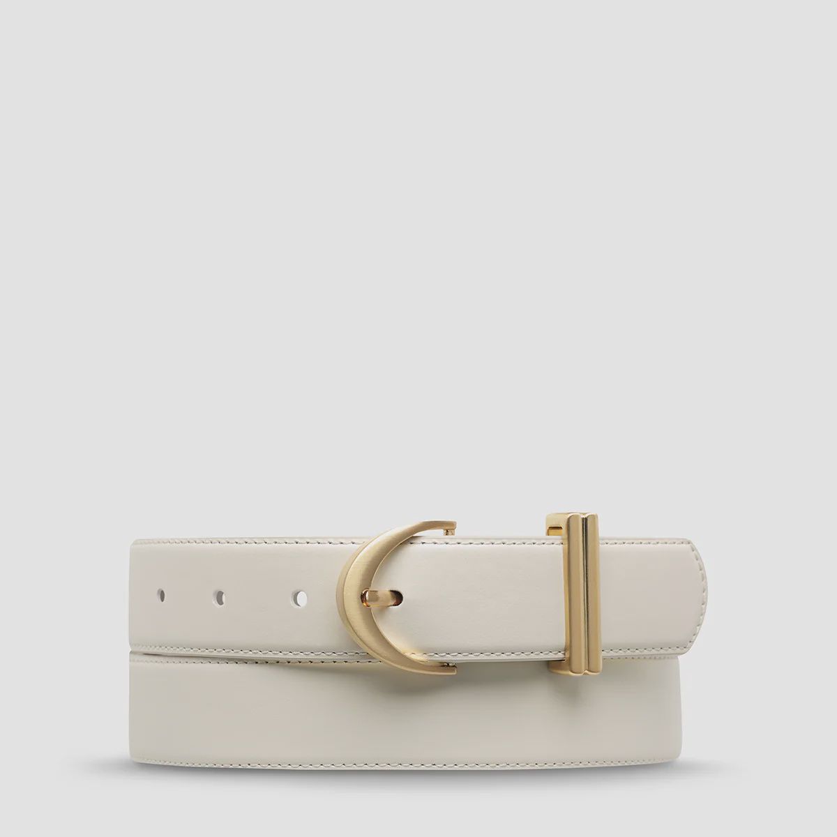 Under Your Spell Belt - Ivory Nappa/Gold