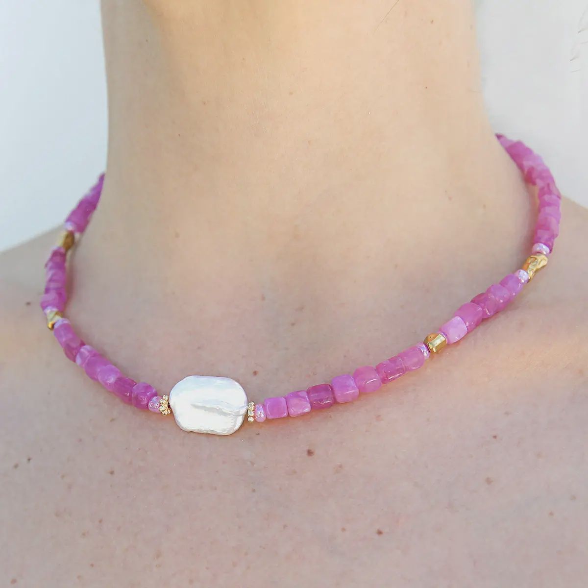 Pink Pearl Necklace
