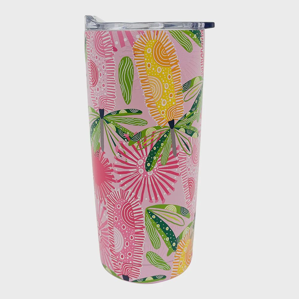 Double Walled Smoothie Cup in Pink Banksia