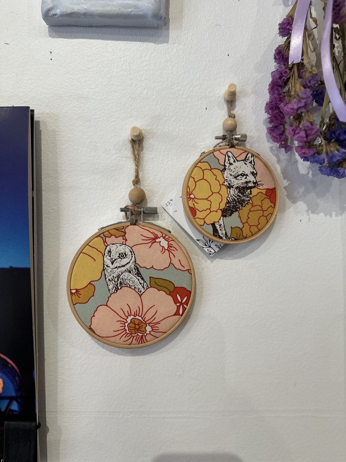 Owl In The Woods Mini Hoop