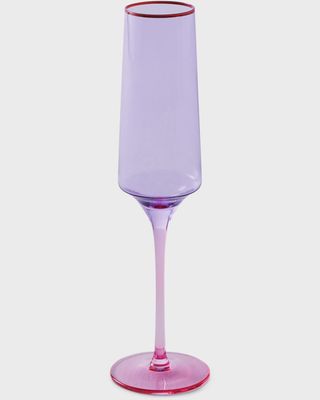 Lilac Colour Block Champagne Glass Set of 2