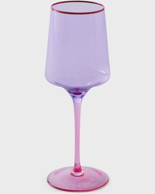 Lilac Colour Block Vino Glass Set of 2