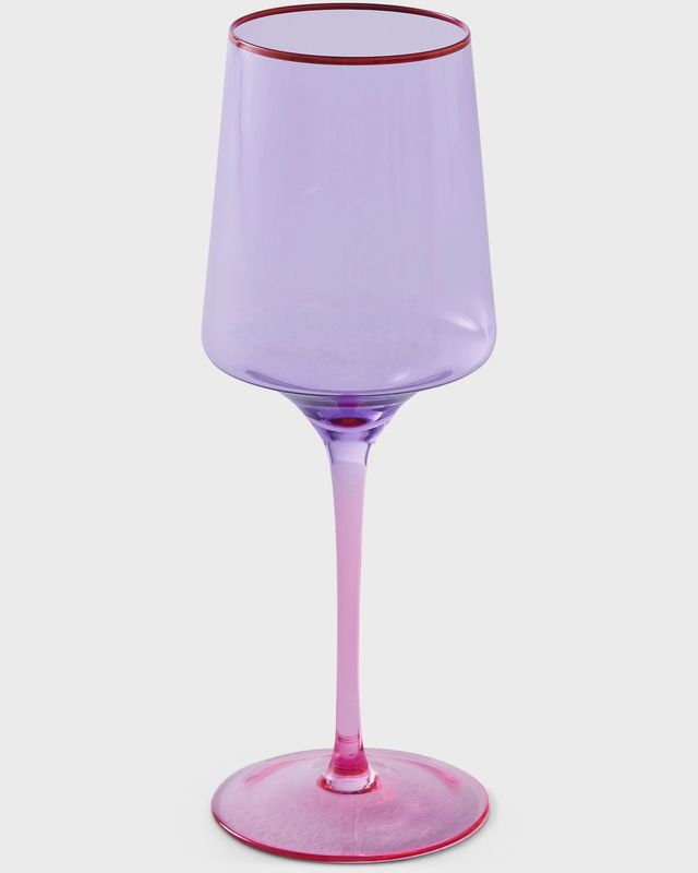 Lilac Colour Block Vino Glass Set of 2