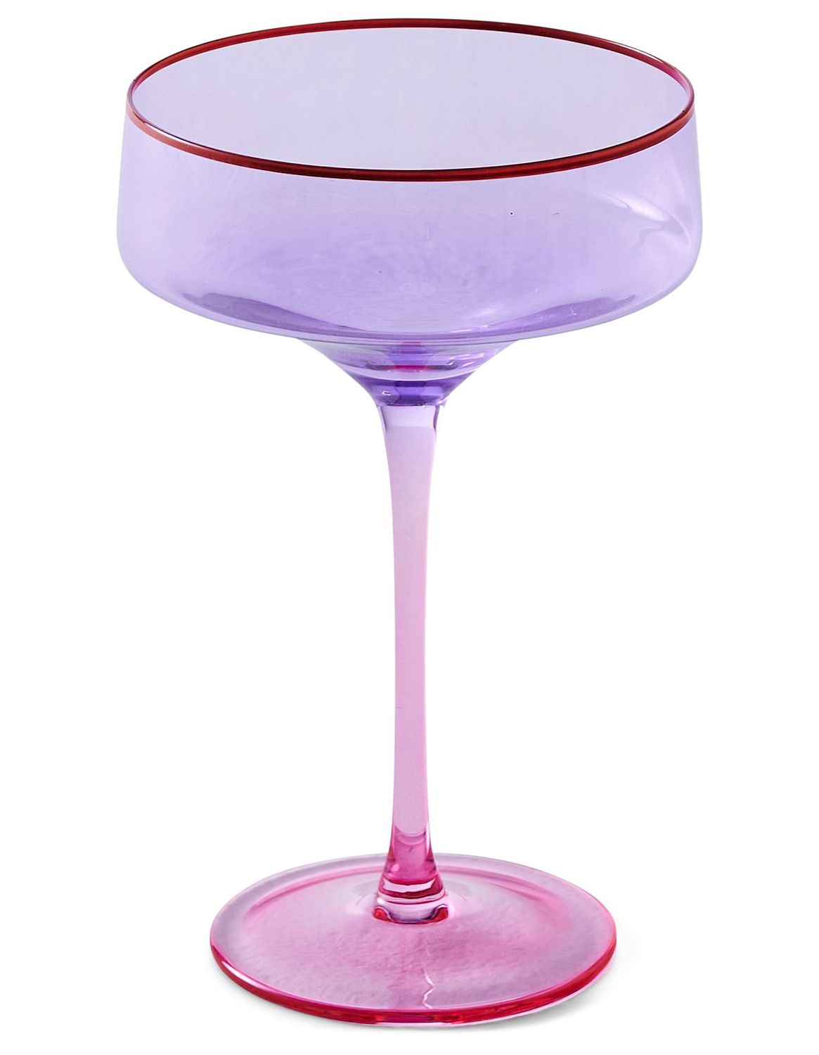 Lilac Colour Block Margarita Glass Set of 2