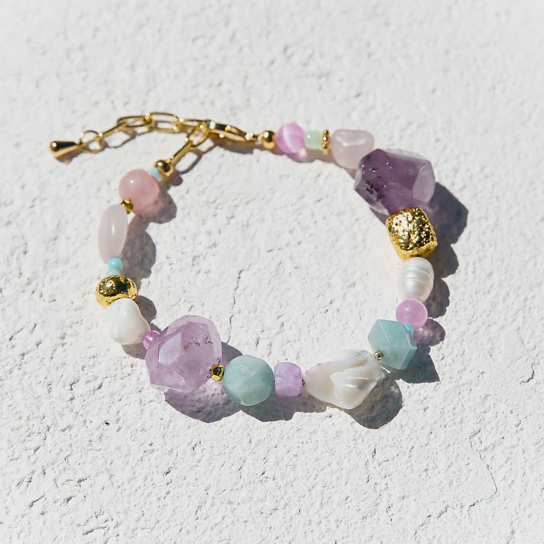 Amethyst Pearl Bracelet