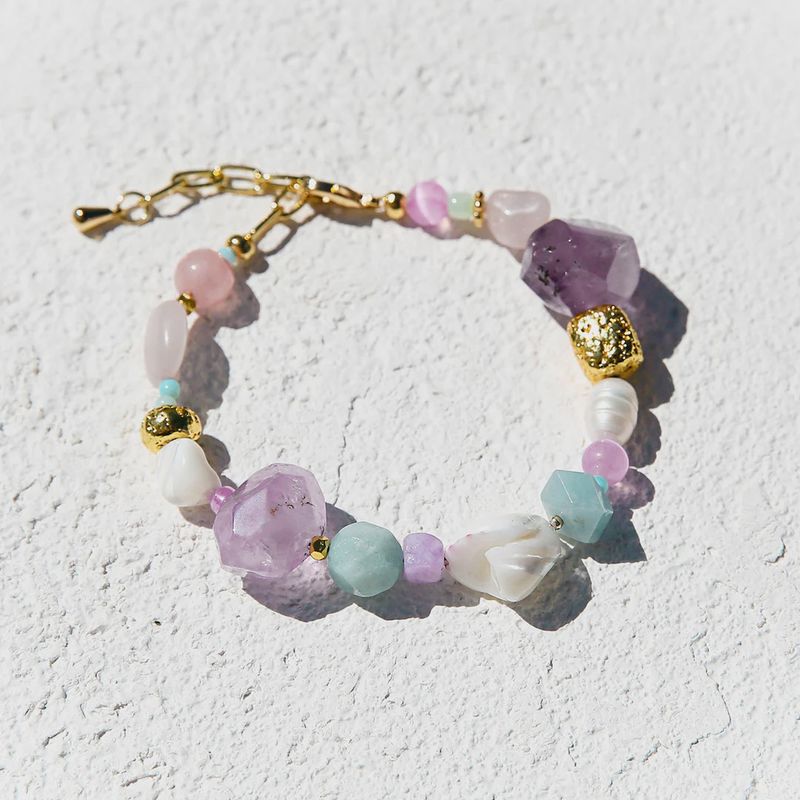 Amethyst Pearl Bracelet