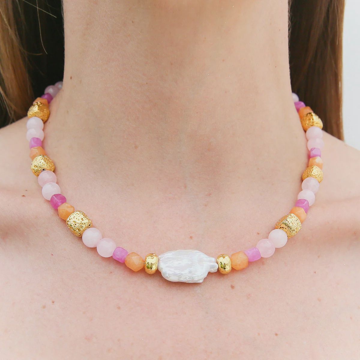 Tangerine Pearl Necklace