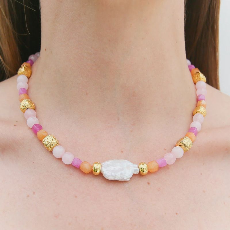 Tangerine Pearl Necklace
