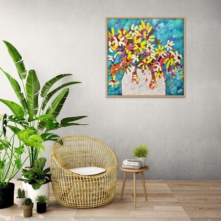 Original Artwork - Beach House Bouquet by Caron Dawes