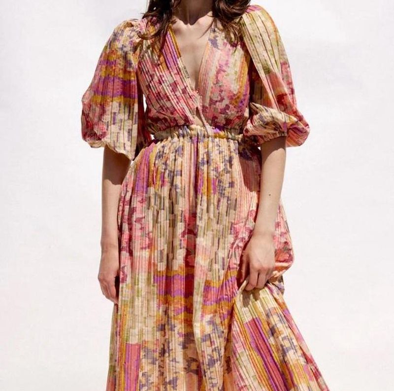 Electra Dress in Painted Patchwork by Kinney
